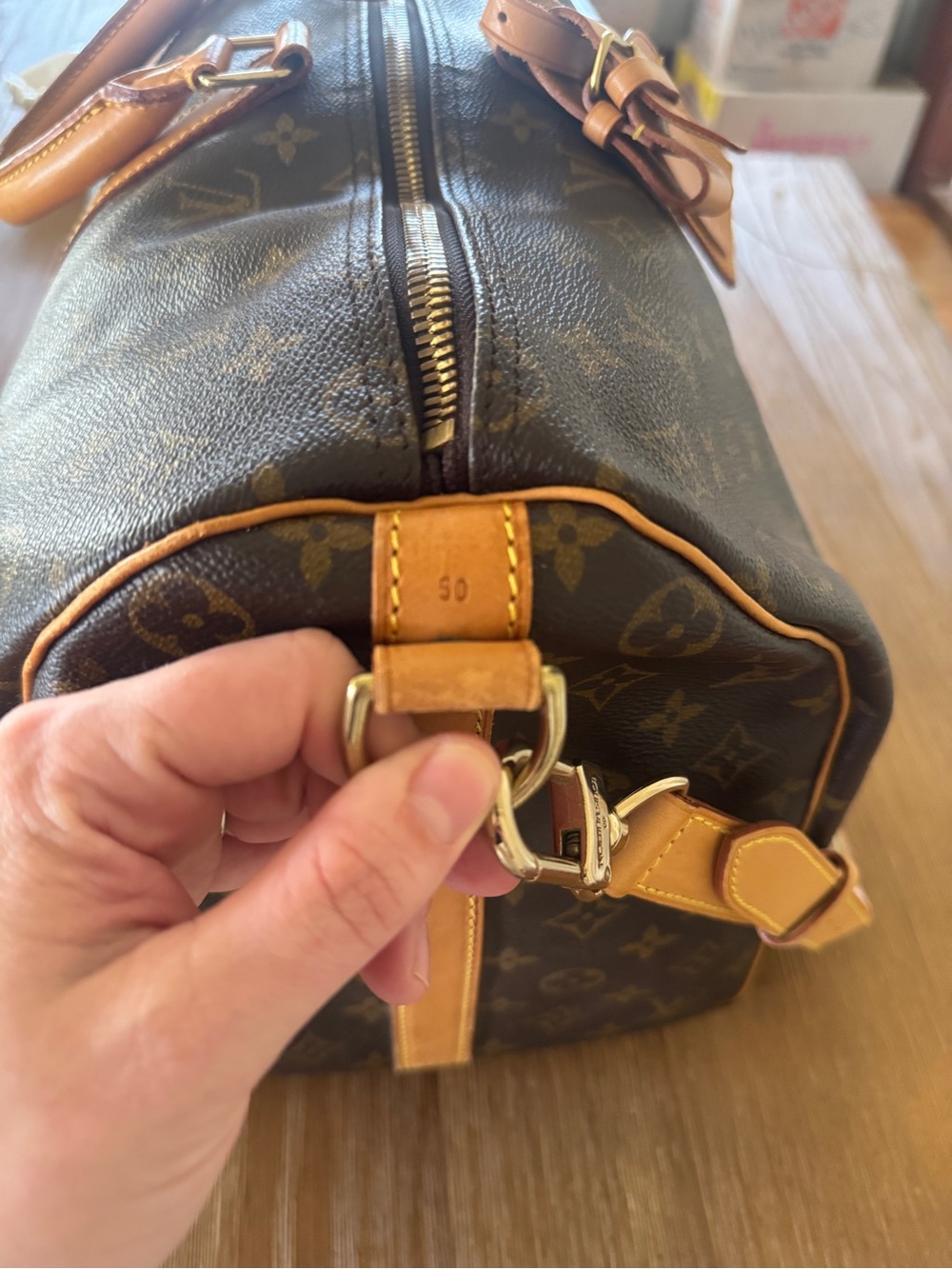 Louis Vuitton Bandolier 50 with strap - Picture 6 of 8